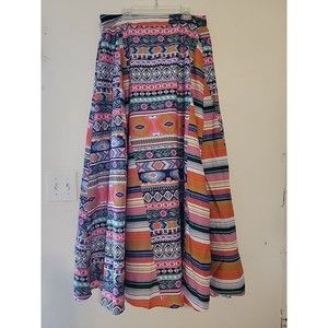 Flint & Moss Maxi skirt Colorful Cottagecore Tribal Festival Teacher